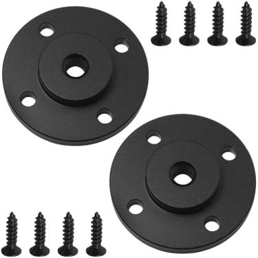 Imagem de LUORNG 2 conjuntos de suporte adaptador de tripé de rosca de 1/10.2 cm, placa de montagem na parede, suporte universal para microfone, liga de alumínio, para monitor, luz, flash, câmera DSLR diâmetro