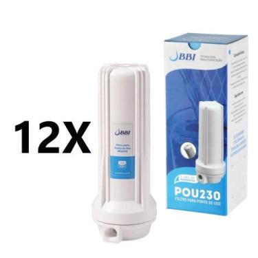 Imagem de Kit C/ 12 Filtro Agua 9 3/4 Ponto De Uso Pou Carvão Bbi 230