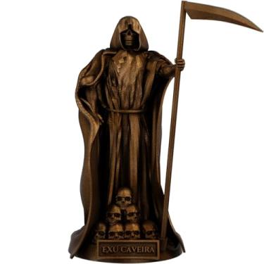 Imagem de Estátua Exu Caveira Imagem Umbanda Candomblé - Versão 3 (Cor Cobre Antigo)