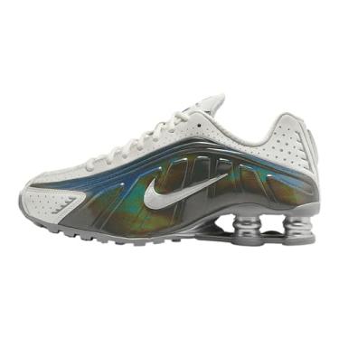 Imagem de Nike Tênis feminino Shox R4 (IB7703-100, branco Summit/hortênsias/prata metálico/branco Summit), Summit Branco/Hortênsias/Prata Metálica/Branco Summit, 39