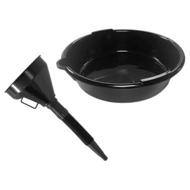 Imagem de Mqetly Bandeja de Drenagem de óleo com Funil Bandeja de Drenagem de óleo Lavável E Reutilizável Bandeja de Drenagem de Fluido de Ferramenta