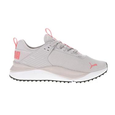 Imagem de PUMA Tênis feminino de malha Pc Runner com cadarço casual - cinza, Cinza, 40