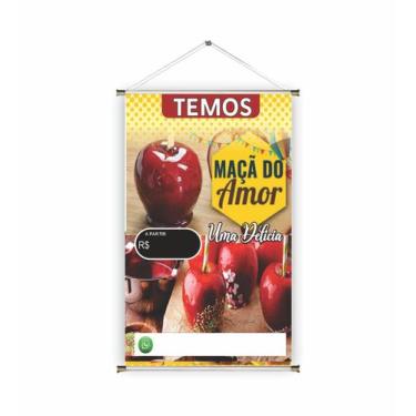 Imagem de Banner pronto Maça do Amor BA 100 medida 45x70 cm arte pronta