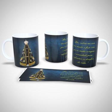 Imagem de Caneca de Porcelana Decorada 325ml Frases Religiosas - Generic