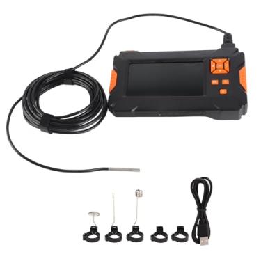 Imagem de Câmera de endoscópio de 4,3 polegas LCD Display 360 graus Cabo 5m Borescópio de lente de 3,9 mm para manutenção e inspeção