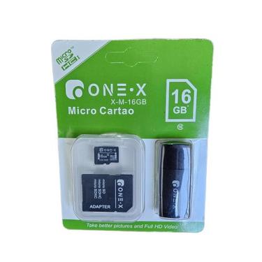 Imagem de Cartão Memória 16GB C10 ONEX+ Adaptador SD e Pendrive X-M-16