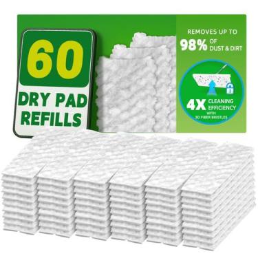 Imagem de Recargas de esfregão seco compatíveis com Swiffer Sweeper 60 unidades 