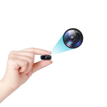 Imagem de JFTWMG Mini câmera de corpo pequena FHD 1080P de 64 GB, tamanho de polegar, gravação de mãos livres, câmera corporal de ação vestível, câmera de vídeo portátil premium montada em qualquer lugar para