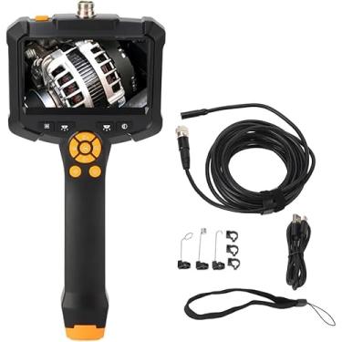 Imagem de Endoscópio Industrial com Tela 4,3", Câmera de Inspeção 1080p, IP67 à Prova D'água, Sonda Flexível 5m/10m, LED Ajustável (10M)