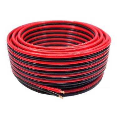 Imagem de Cabo Zhevrax 14 Gauge 100% cobre trançado vermelho preto 15m
