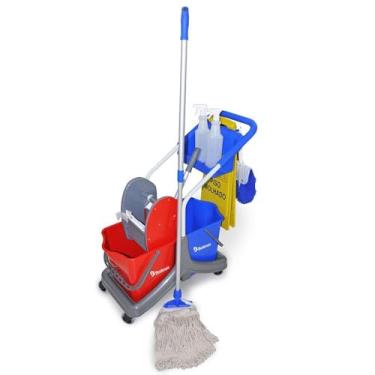 Imagem de Kit Balde Espremedor Placa Mop Pulverizador Bralimpia