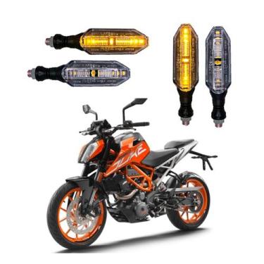 Imagem de KIT 4 Setas Esportivas Pisca de Led Modelo P26 Para Moto KTM DUKE 390 