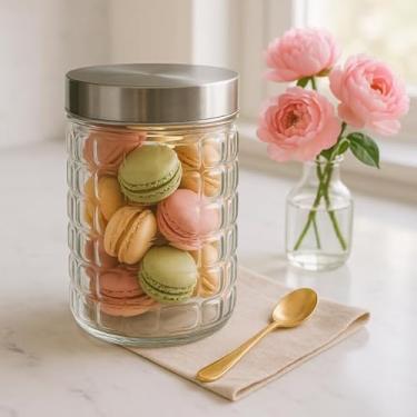 Imagem de Pote Porta Mantimentos Relevo Tampa Inox 1500ml Vista Home