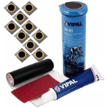 Imagem de 2X Kit Remendo Bike Pneu Camara De Ar +10 Reparos Estrela Vi