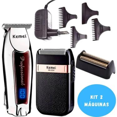 Imagem de Kit Cabeleireiro Kemei 2024 + 9164 Ideal Para Viagens