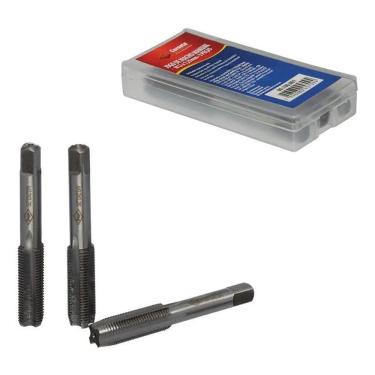 Imagem de Jogo De Macho M12 X 1,25 Mm 3 Passes Aço Liga Manual Corneta