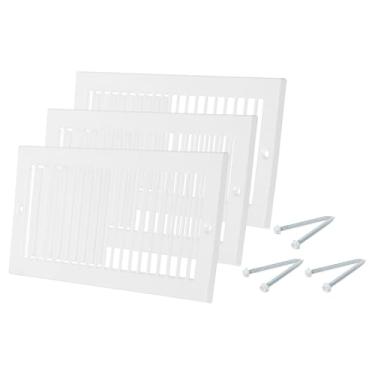 Imagem de PATIKIL Tampa de ventilação de abertura de duto de 10 cm x 25 cm, 3 peças de tampa de ventilação de dedo do pé HVAC Grade de registro espacial grades de ar de retorno para piso de parede de teto