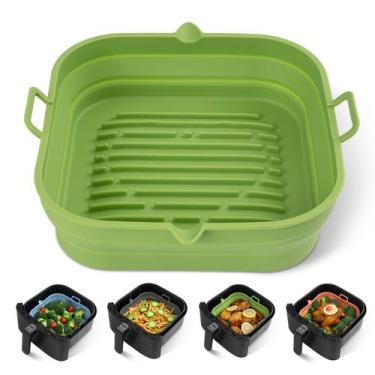 Imagem de Panela de silicone para fritadeira Air Fryer Loveuing Square de 8,5 po