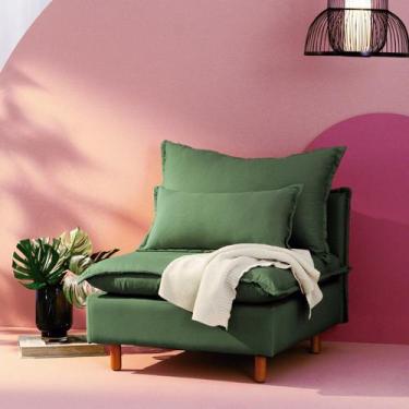 Imagem de Sofá Modular com Encosto Pé Madeira Sôma CabeCasa MadeiraOriginals - C