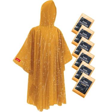 Imagem de Ponchos de chuva Hitituto, pacote com 6, extra longos, impermeáveis, c