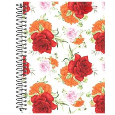 Imagem de Caderno de 20 Matérias 280 Folhas Floral Espiral Capa Dura - PanAmeric