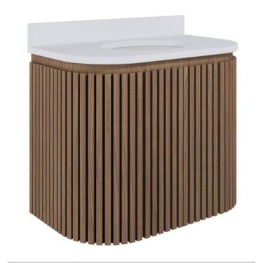 Imagem de Gabinete Para Banheiro Suspenso Emma 60cm Jequitibá