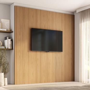 Imagem de Painel para Tv até 86 Polegadas 240x250cm Liso Aruá Cabecasa Madeiramadeira Jatoba