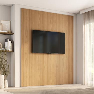 Imagem de Painel para Tv até 75 Polegadas 200x250cm Liso Aruá Cabecasa Madeiramadeira Jatoba