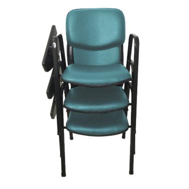 Imagem de 03 Cadeiras Escolar Universitária Linha Hotel Auditório Verde