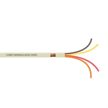 Imagem de Cabo Manga 4x22 AWG - com Blindagem Bege - 3 Metros