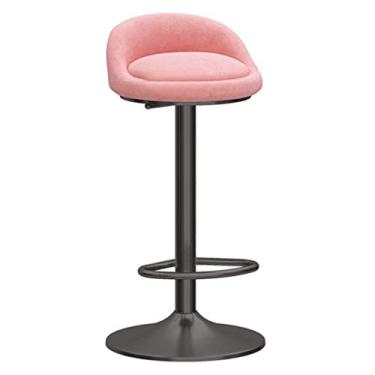 Imagem de Banqueta De Pub Para Móveis 1 Pcs Banqueta De Bar Ajustável, Banqueta De Bar Giratória Banquetas De Balcão De Cozinha Cadeiras De Jantar, Pink