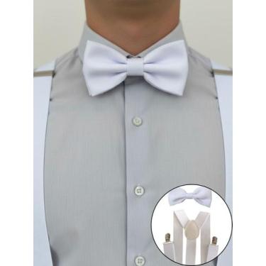 Imagem de Kit Suspensório e Gravata Borboleta Adulto Cores Variadas Social e Eve