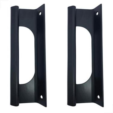 Imagem de Puxador Para Porta Correr Alumí Pux-157 195mm 2Peças Preto - Mettallfl