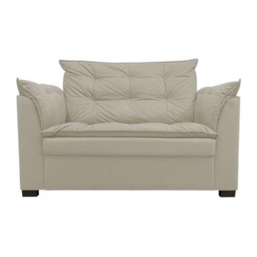 Imagem de Sofá Dandara 2 Lugares Suede Compacto Estofado Confortável Suede Diver