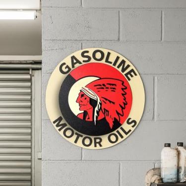 Imagem de Quadro Placa Decorativa Sala Garagem Gasoline Motor Oils em MDF