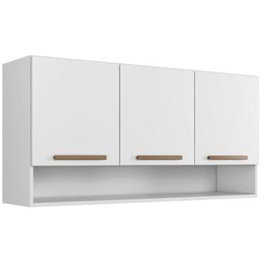 Imagem de Armário Aéreo Plus 3 Portas Branco Arte Móveis