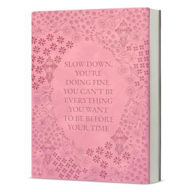 Imagem de Caderno motivacional floral rosa para mulheres, Slow Down You're Doing, presente motivacional para mulheres, amigas, filhas, irmãs