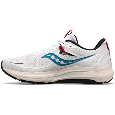 Imagem de Saucony Tênis de corrida masculino Omni 21, Branco/areia, 40