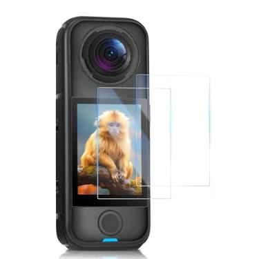 Imagem de Protetor de tela para Insta360 X4 Air, dureza 9H, cobertura total, película protetora de tela de vidro temperado para acessórios Insta 360 X4 Air com kit de instalação, Ultra HD, ajuste curvo