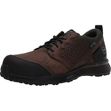 Imagem de Timberland PRO Tênis masculino Reaxion Composite Safety Toe impermeável Athletic Hiker Work Shoe, Marrom/verde, 39