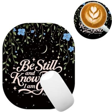 Imagem de TOEMZTFT Mouse pad pequeno, mini mouse pad 15 x 18 cm, para laptop, bandeja de teclado, mouse sem fio, casa, escritório, viagem, com base de borracha antiderrapante, tapete de mouse impermeável, salmo