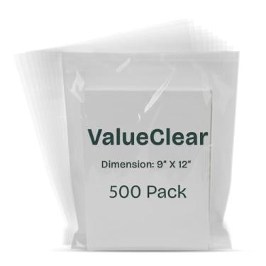 Imagem de Sacos OPP transparentes com bordas reforçadas duráveis – Sacos de embalagem de poliéster seláveis autoseláveis (300, 22 x 30 cm)