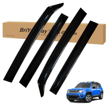 Imagem de BriYorWay Protetores de chuva para Jeep Renegade 2015 2016 2017 2018 2019 2020 2021 2022 2023 2024 acessórios, para Jeep Renegade defletores de janela
