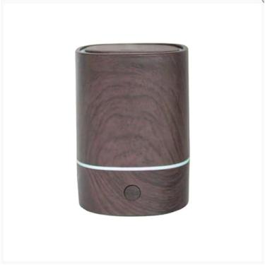 Imagem de Difusor Aromatizador Umidificador De Ar Óleos Essenciais 360° 150ml (Madeira Escura)