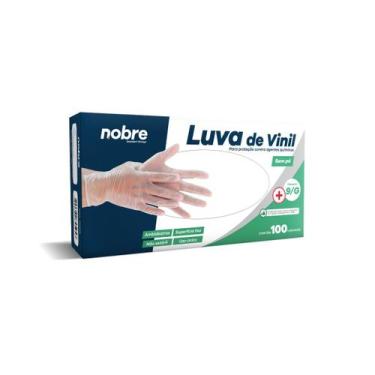 Imagem de Luva vinil sem po *G* - Protecao contra agentes quimicos c/100unid - N