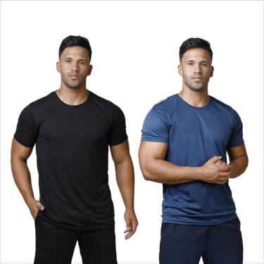 Imagem de Kit 2 Camisetas Masculina Ultraleve Treino Corrida Academia-Masculino