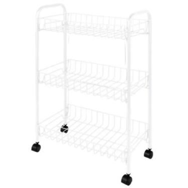 Imagem de Armário Multiuso Fruteira Sapateira Nicho Aramada 3 Andares Mor com Ro