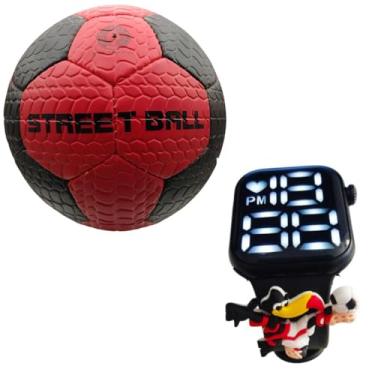 Imagem de Kit Flamengo Bola Futebol Sintética Relógio Infantil Mengo 6