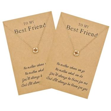 Imagem de Sucanra Colar de melhor amigo para 2, colar de amizade infinito, presente para amigos, melhor amiga, melhor amiga, 18 inches, Aço inoxidável, Sem Pedra Preciosa