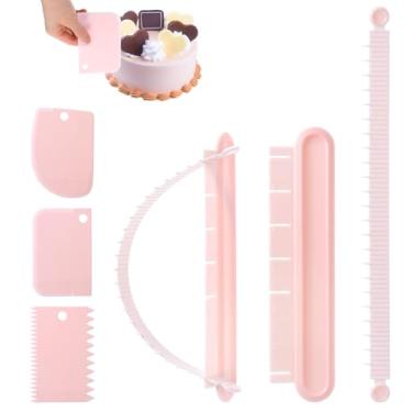 Imagem de 2 peças de utensílios de decoração de bolo, ferramenta de guia de arco de bolo, régua de arco de bolo, conjunto de divisórias de escala graduada e marcação, kit de ferramentas de pastelaria com 3